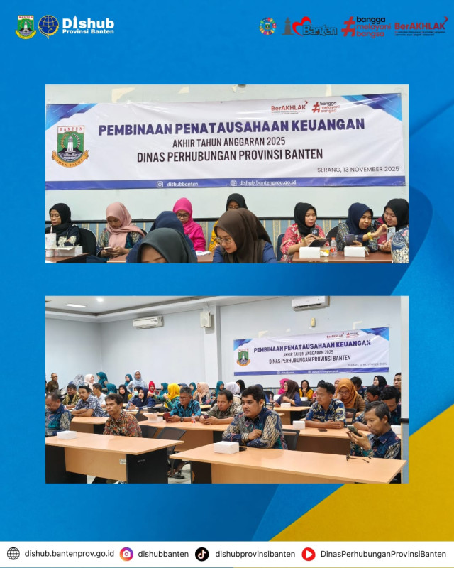 Dishub Banten Gelar Pembinaan Penatausahaan Keuangan Akhir Tahun 2025